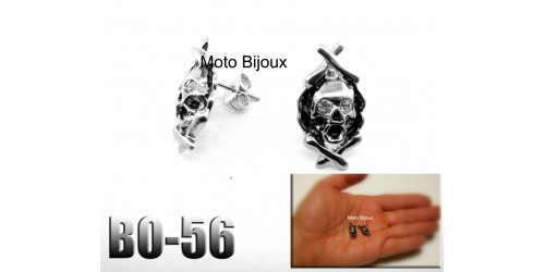 Bo-50, Boucles d'oreilles tête de mort allongée (to be translated)